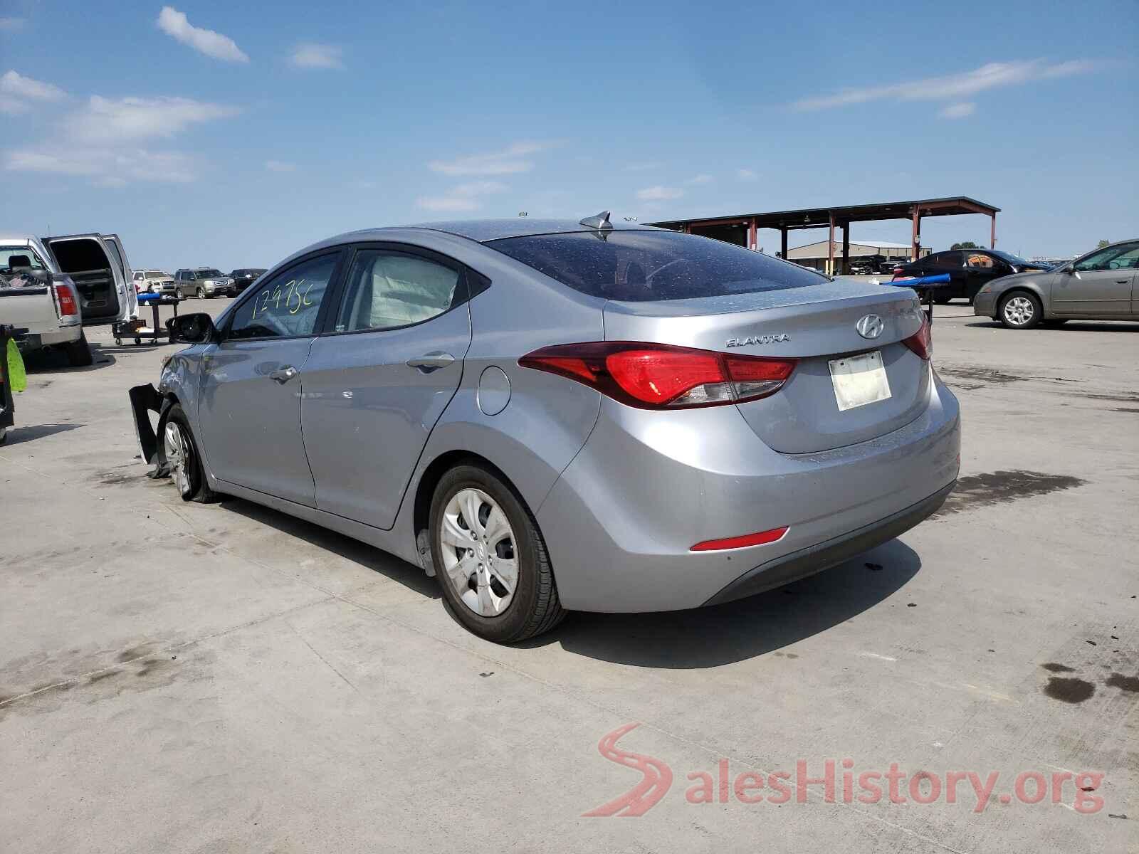 5NPDH4AE8GH752862 2016 HYUNDAI ELANTRA