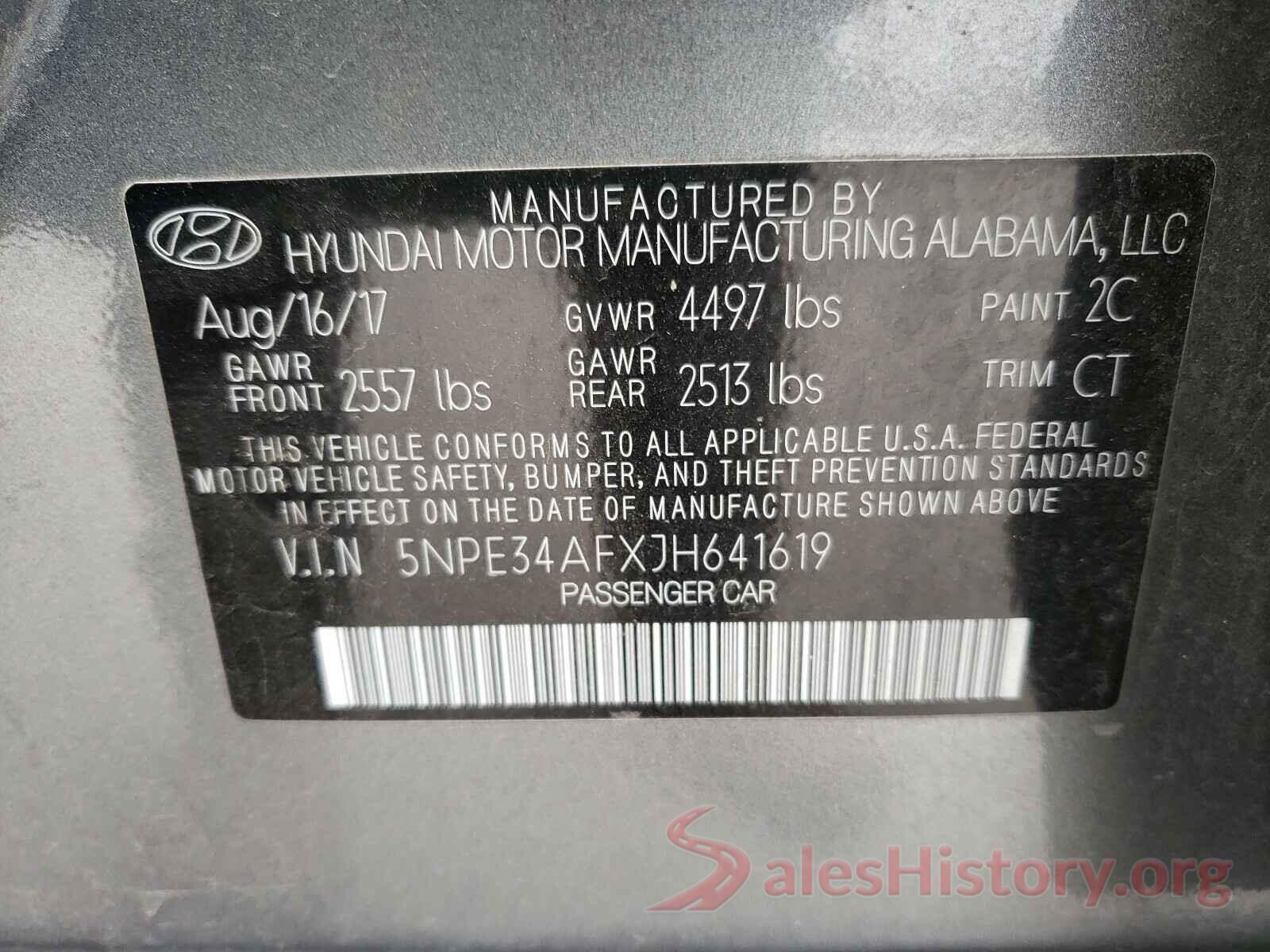 5NPE34AFXJH641619 2018 HYUNDAI SONATA