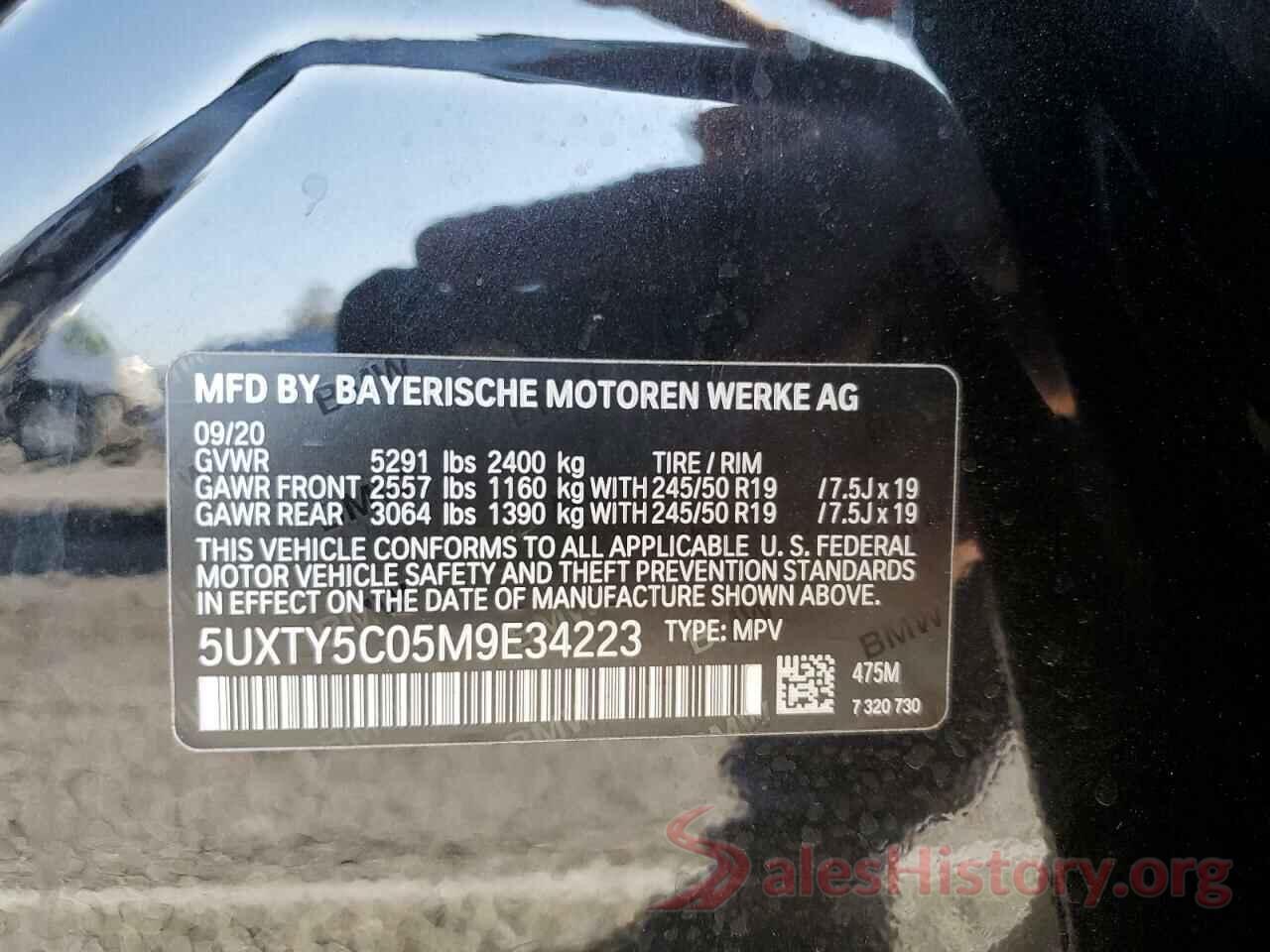 5UXTY5C05M9E34223 2021 BMW X3