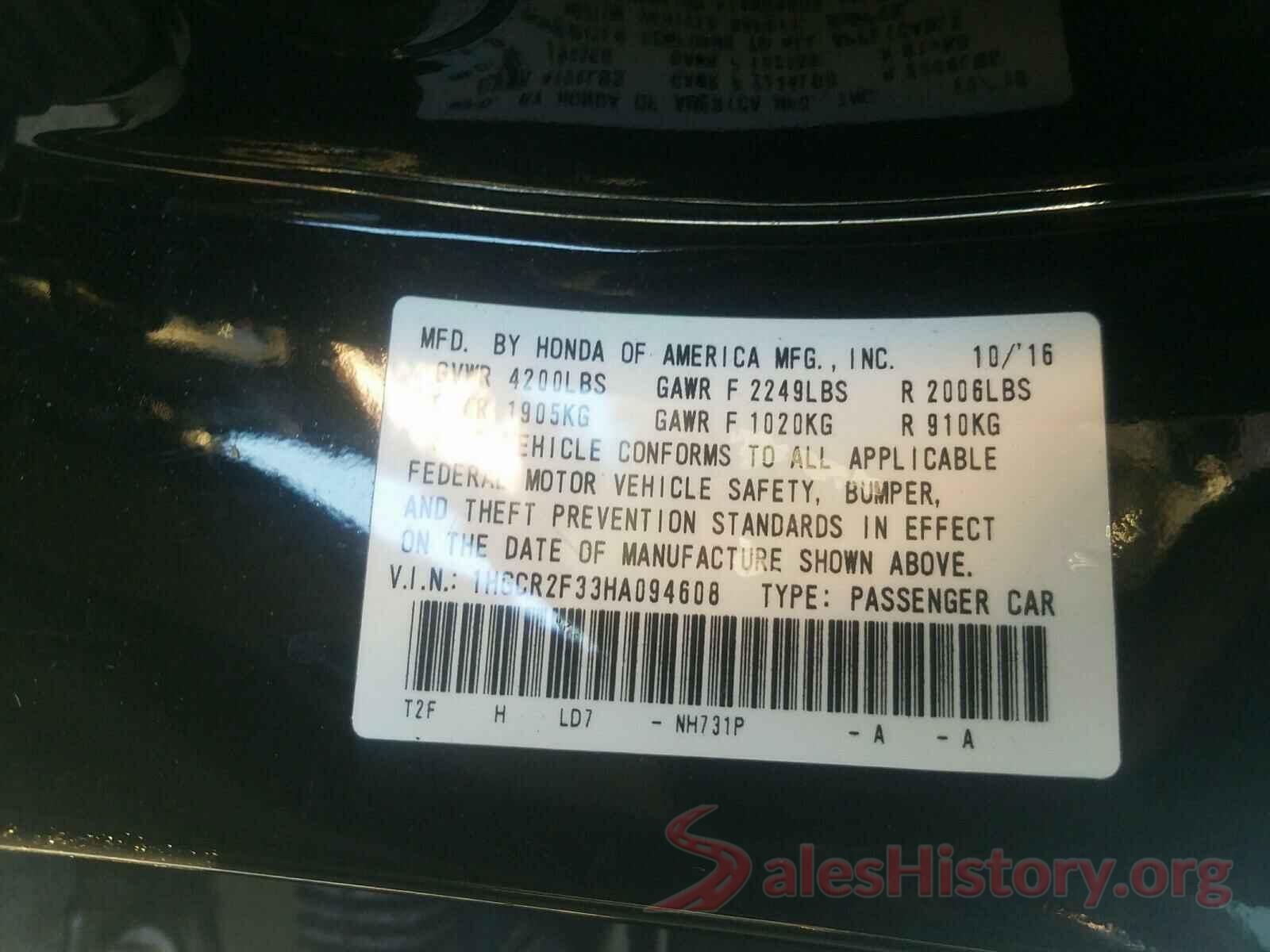 1HGCR2F33HA094608 2017 HONDA ACCORD