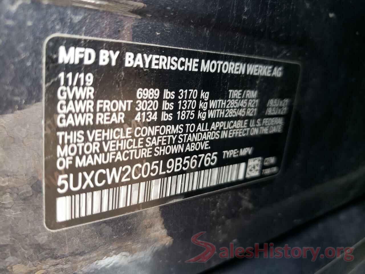 5UXCW2C05L9B56765 2020 BMW X7