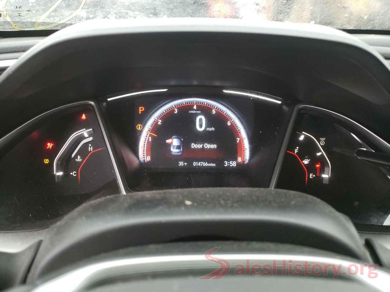 2HGFC2F86KH577836 2019 HONDA CIVIC