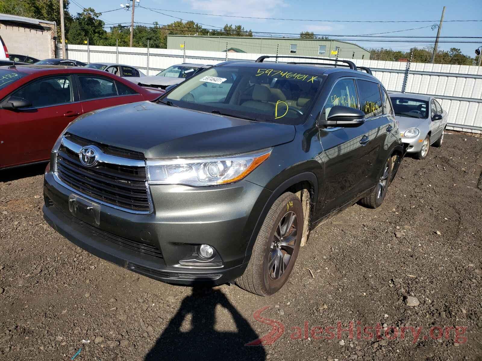 5TDJKRFH5GS328067 2016 TOYOTA HIGHLANDER