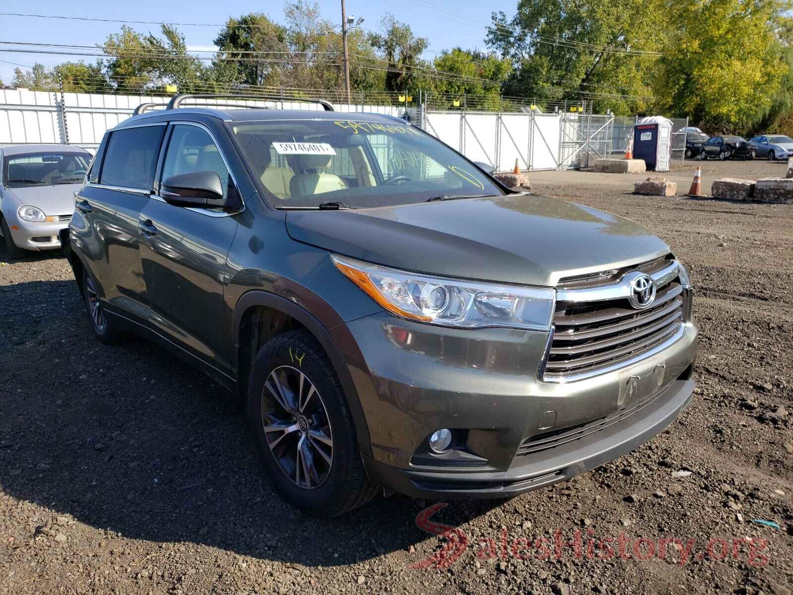 5TDJKRFH5GS328067 2016 TOYOTA HIGHLANDER