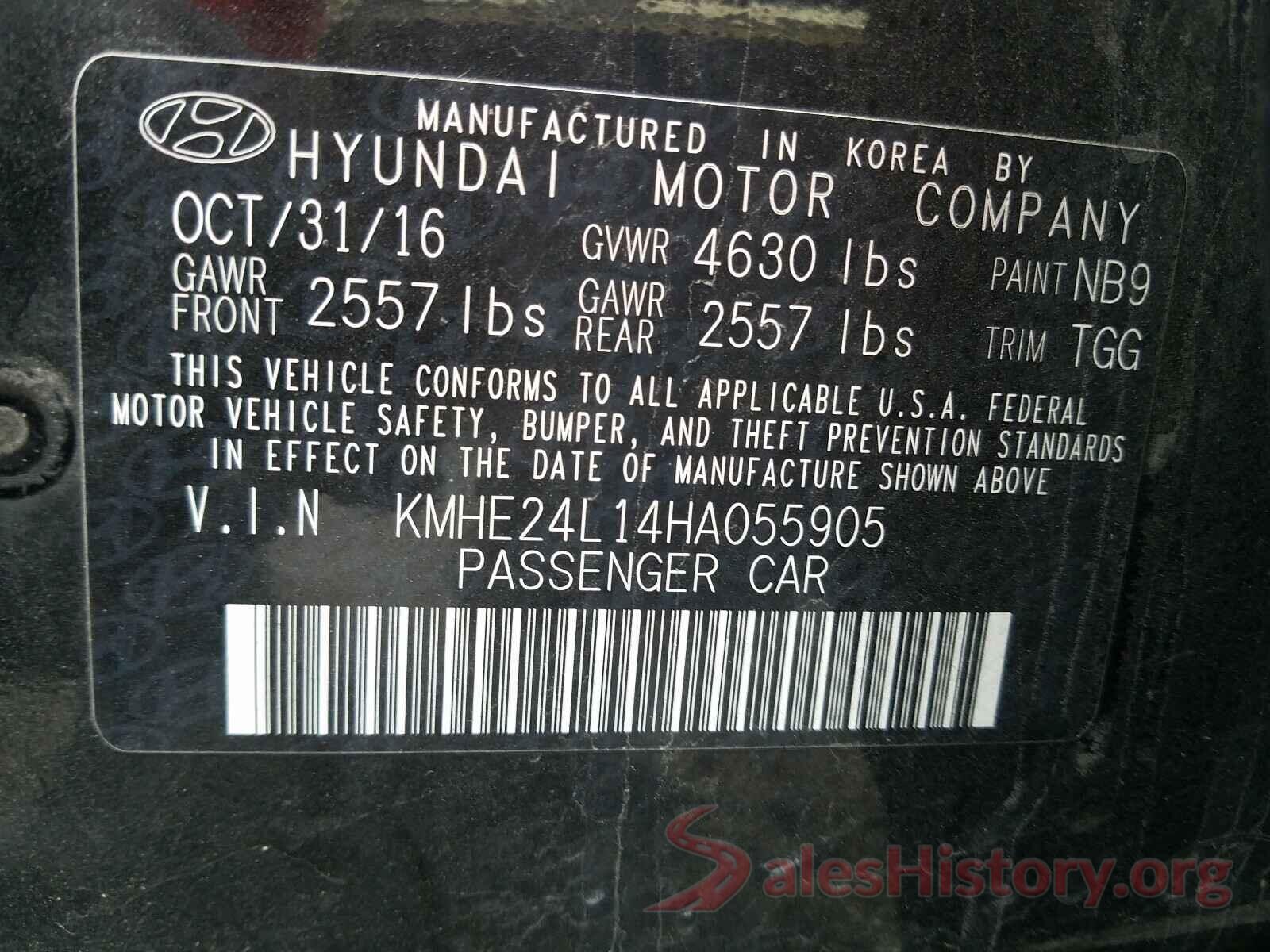 KMHE24L14HA055905 2017 HYUNDAI SONATA