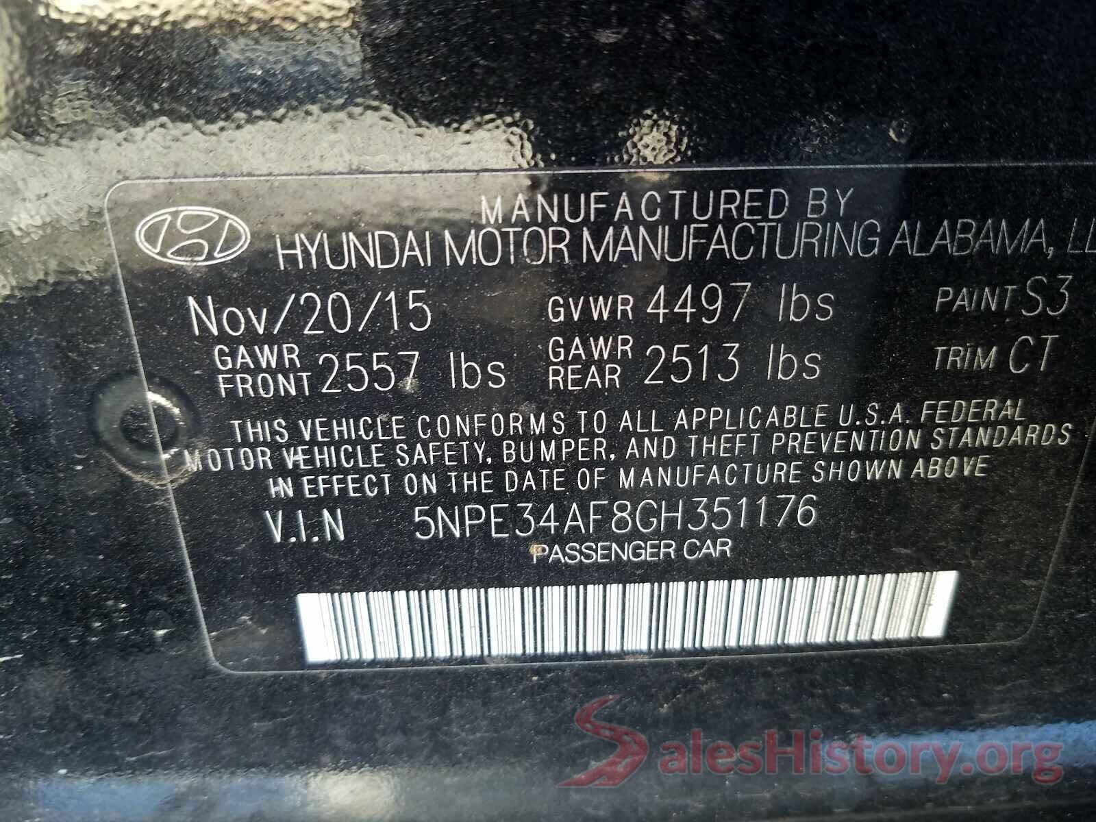 5NPE34AF8GH351176 2016 HYUNDAI SONATA