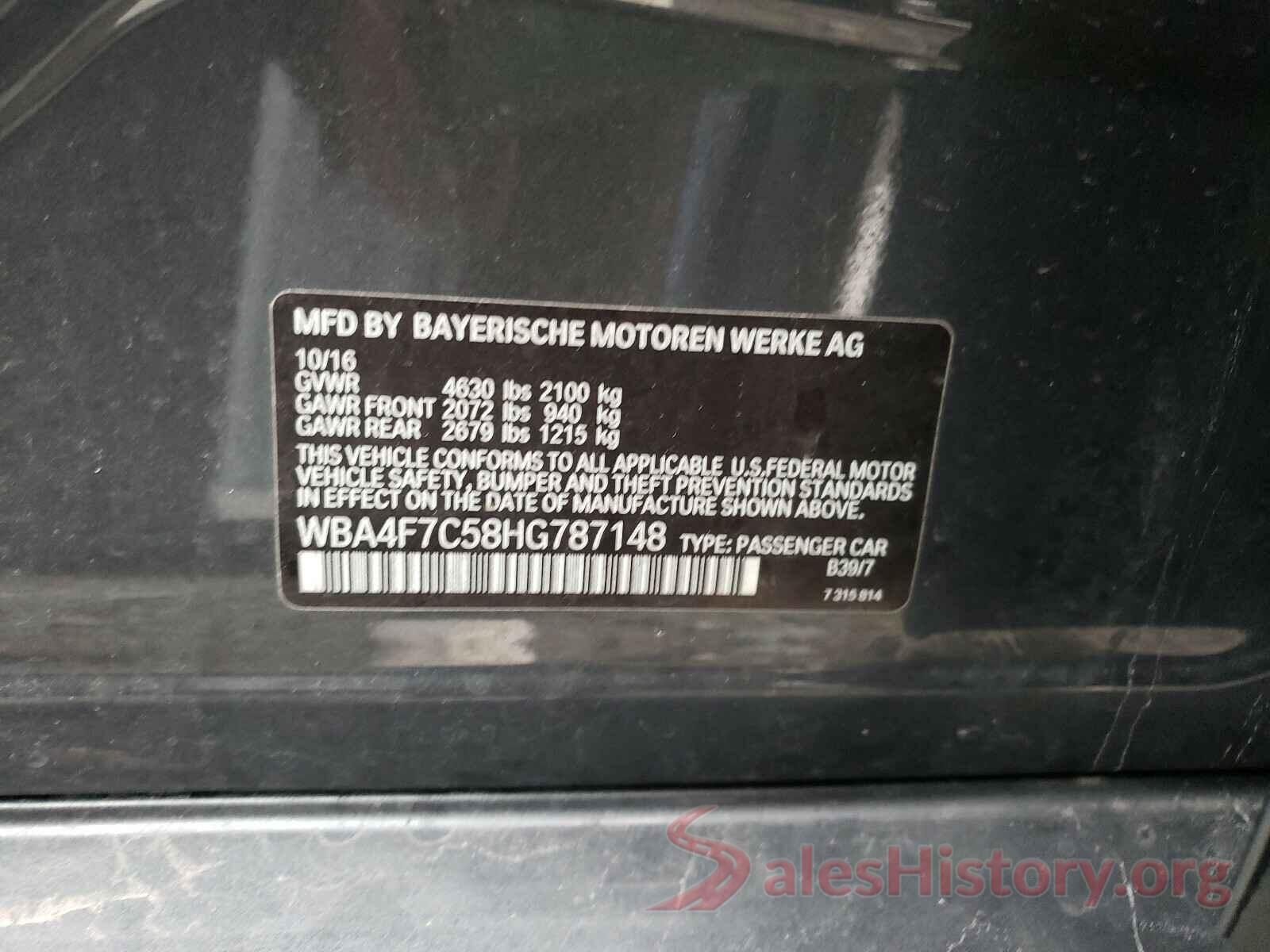 WBA4F7C58HG787148 2017 BMW 4 SERIES