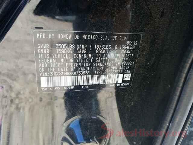 3HGGK5H8XKM730838 2019 HONDA FIT