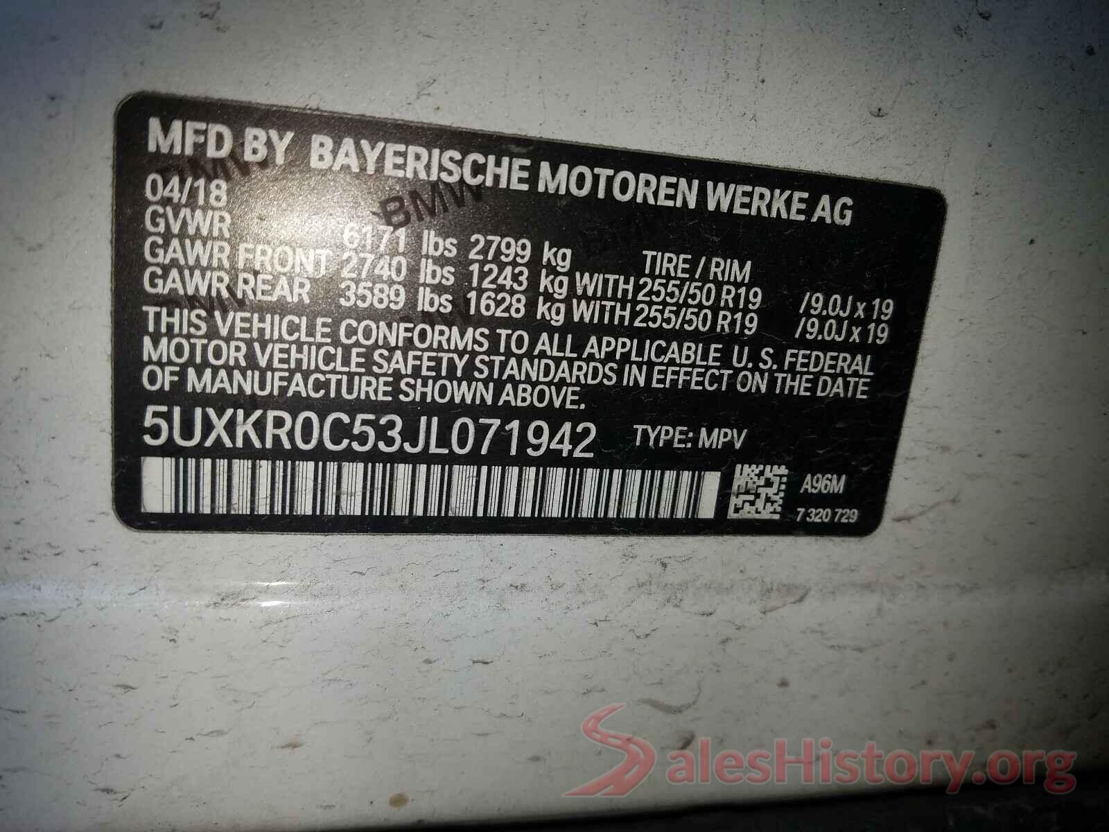 5UXKR0C53JL071942 2018 BMW X5