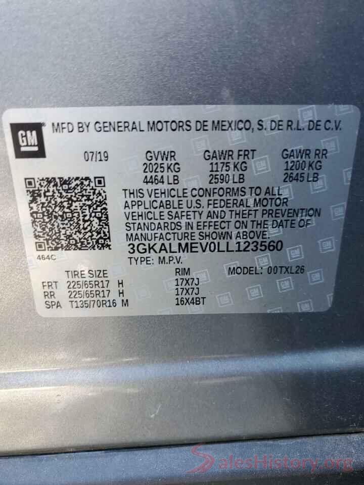 3GKALMEV0LL123560 2020 GMC TERRAIN