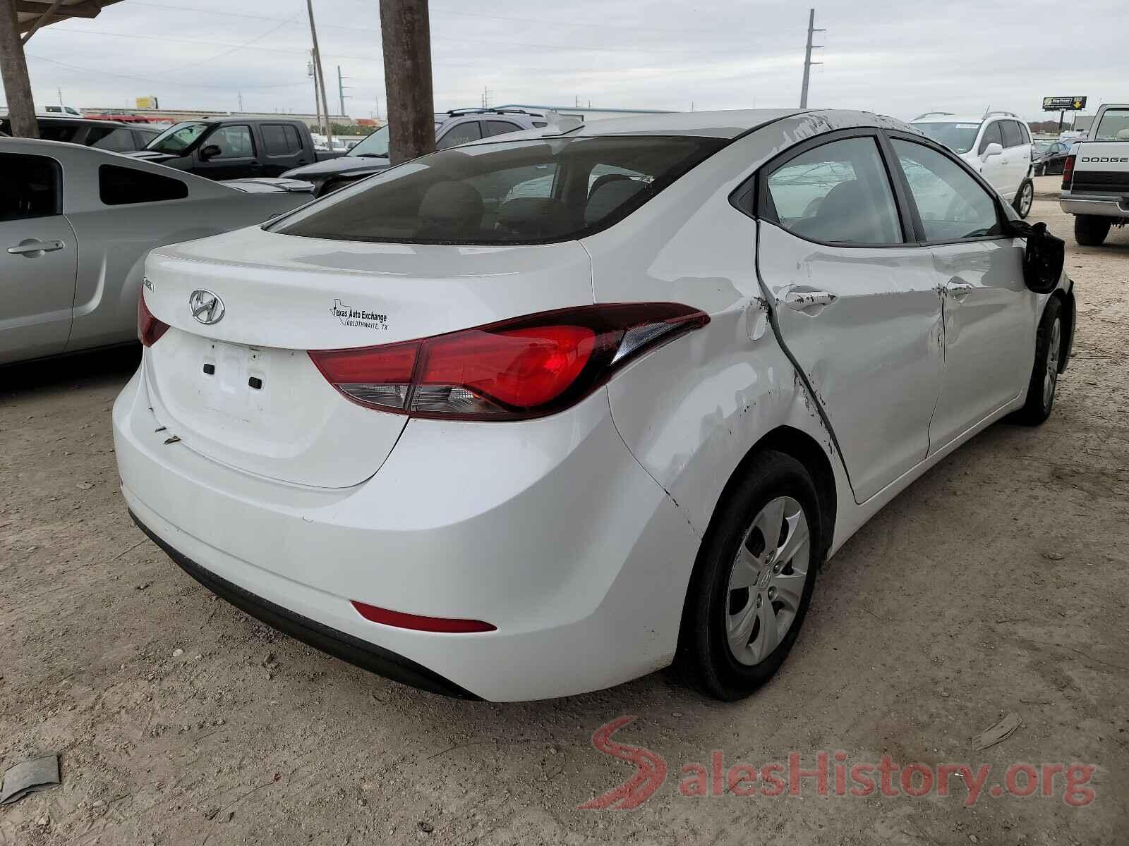 5NPDH4AE2GH734258 2016 HYUNDAI ELANTRA