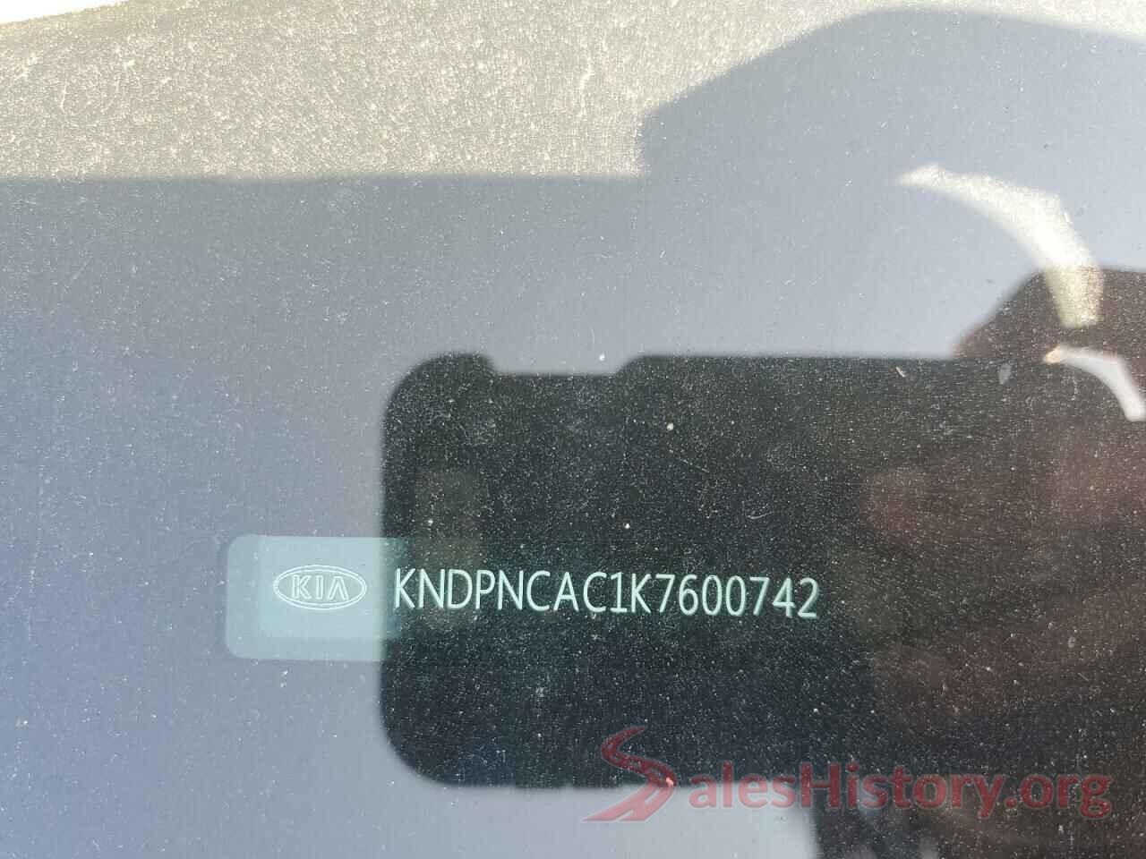 KNDPNCAC1K7600742 2019 KIA SPORTAGE