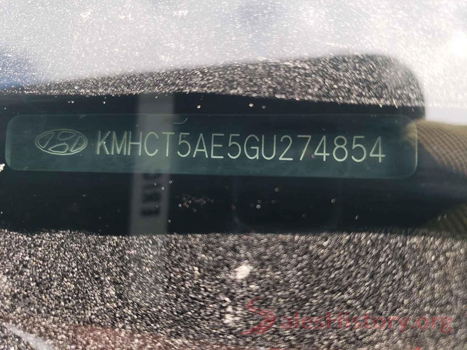 KMHCT5AE5GU274854 2016 HYUNDAI ACCENT