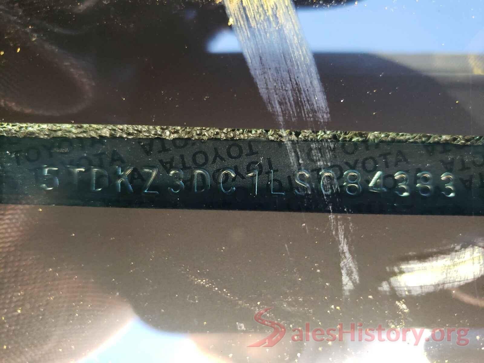 5TDKZ3DC1LS084383 2020 TOYOTA SIENNA