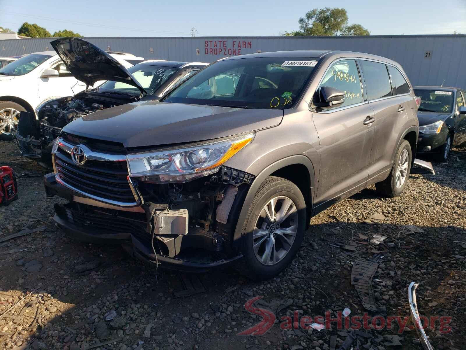 5TDBKRFH9GS327508 2016 TOYOTA HIGHLANDER