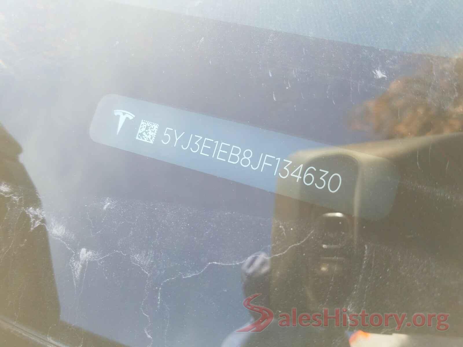 5YJ3E1EB8JF134630 2018 TESLA MODEL 3