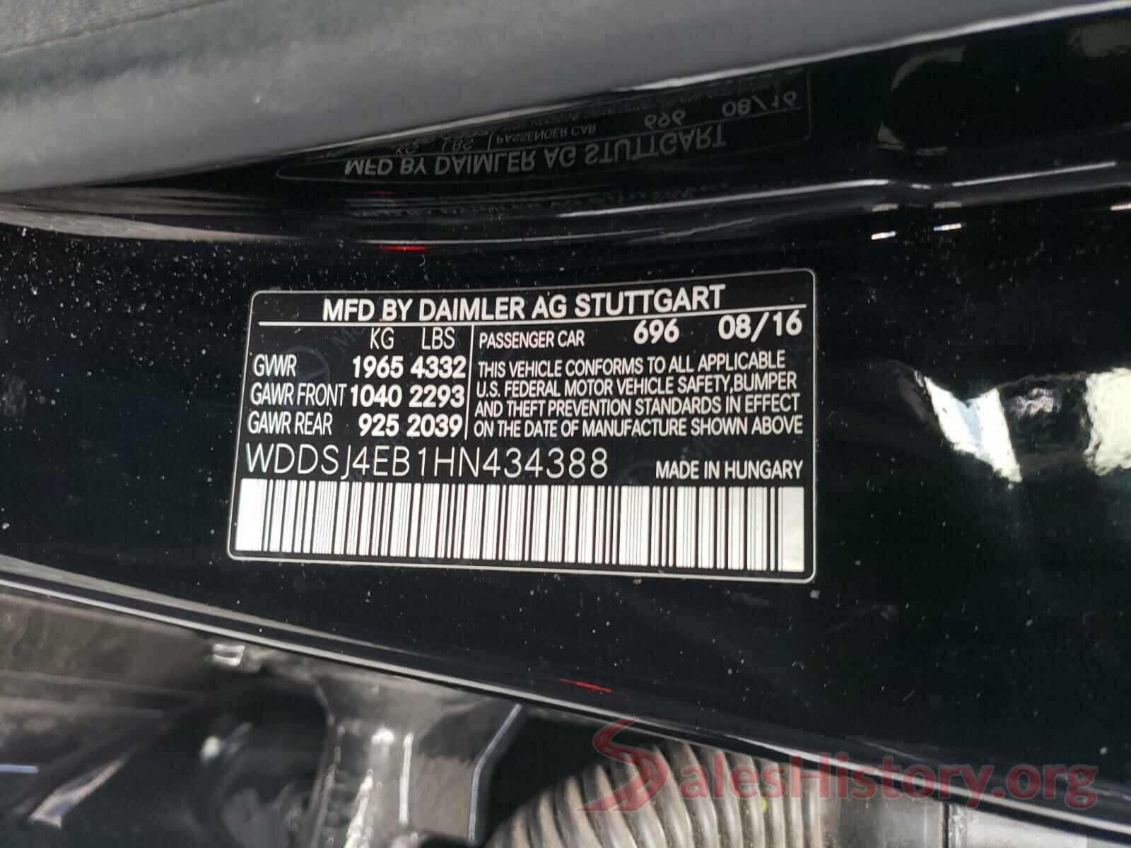 WDDSJ4EB1HN434388 2017 MERCEDES-BENZ C CLASS