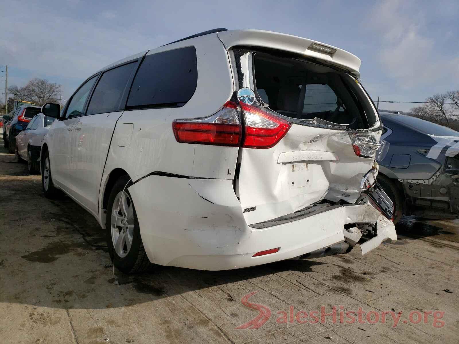 5TDKZ3DC0HS785262 2017 TOYOTA SIENNA