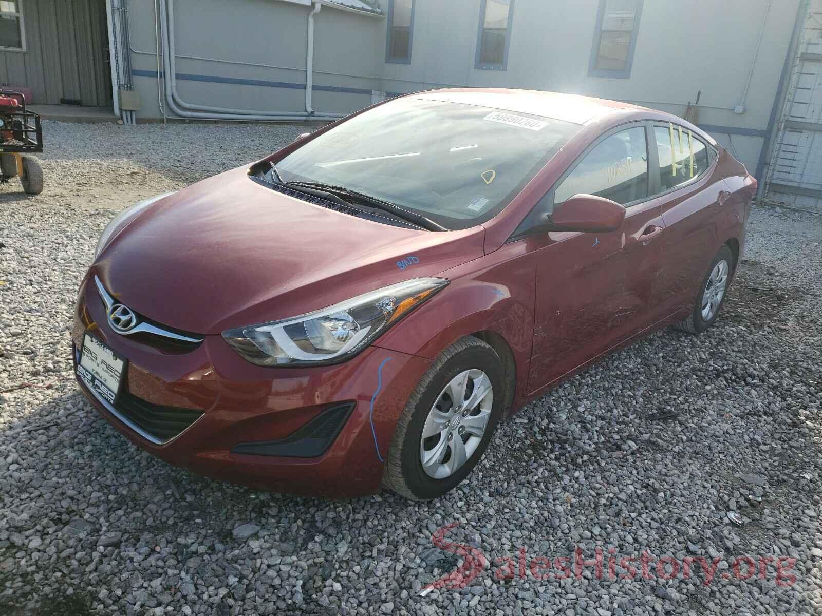 5NPDH4AE2GH730100 2016 HYUNDAI ELANTRA