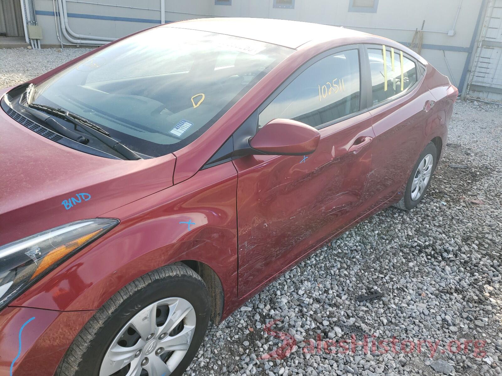 5NPDH4AE2GH730100 2016 HYUNDAI ELANTRA