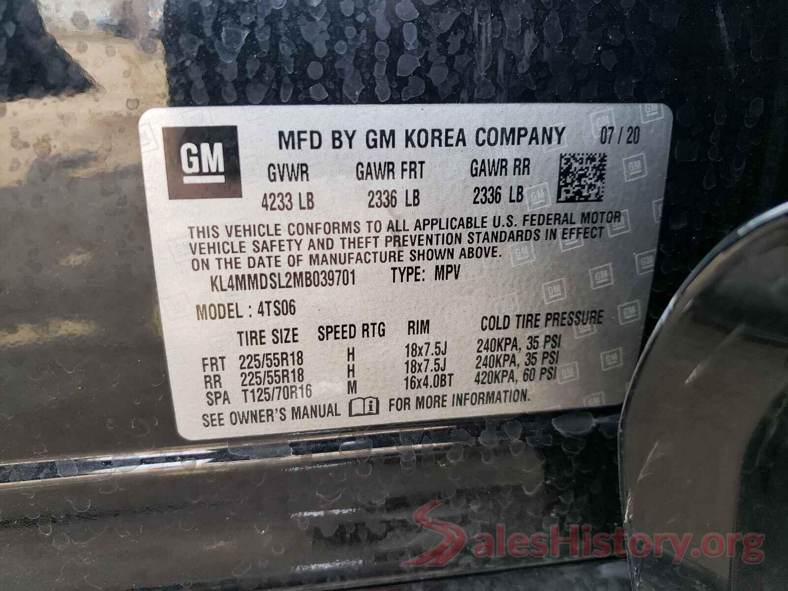 KL4MMDSL2MB039701 2021 BUICK ENCORE