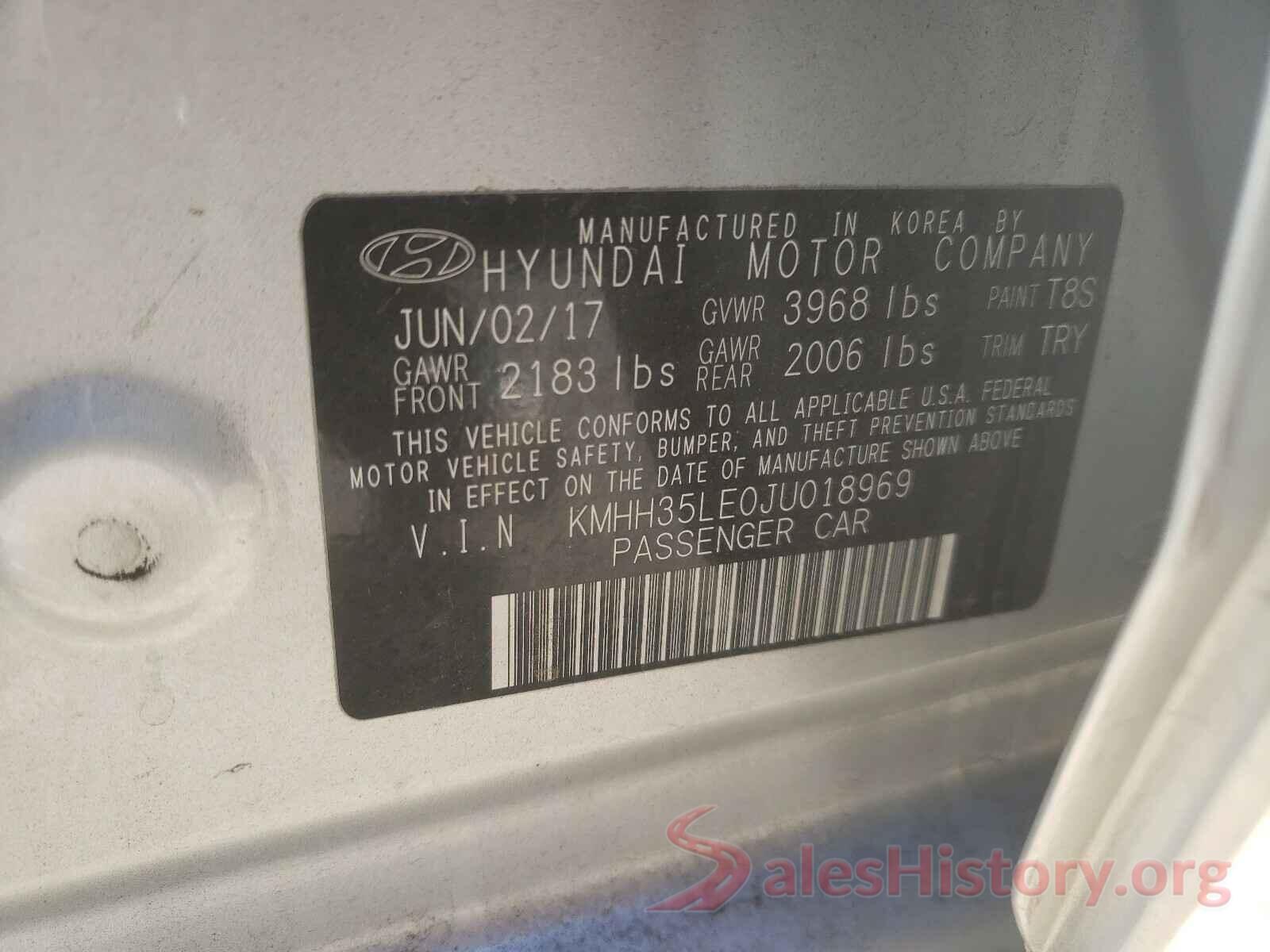 KMHH35LE0JU018969 2018 HYUNDAI ELANTRA