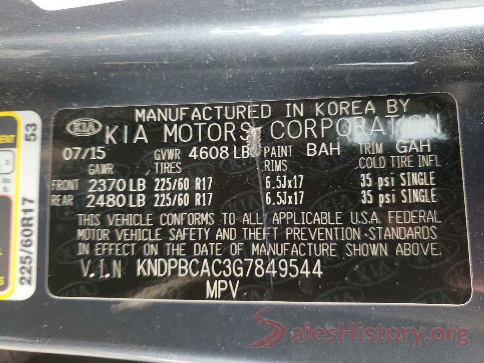 KNDPBCAC3G7849544 2016 KIA SPORTAGE