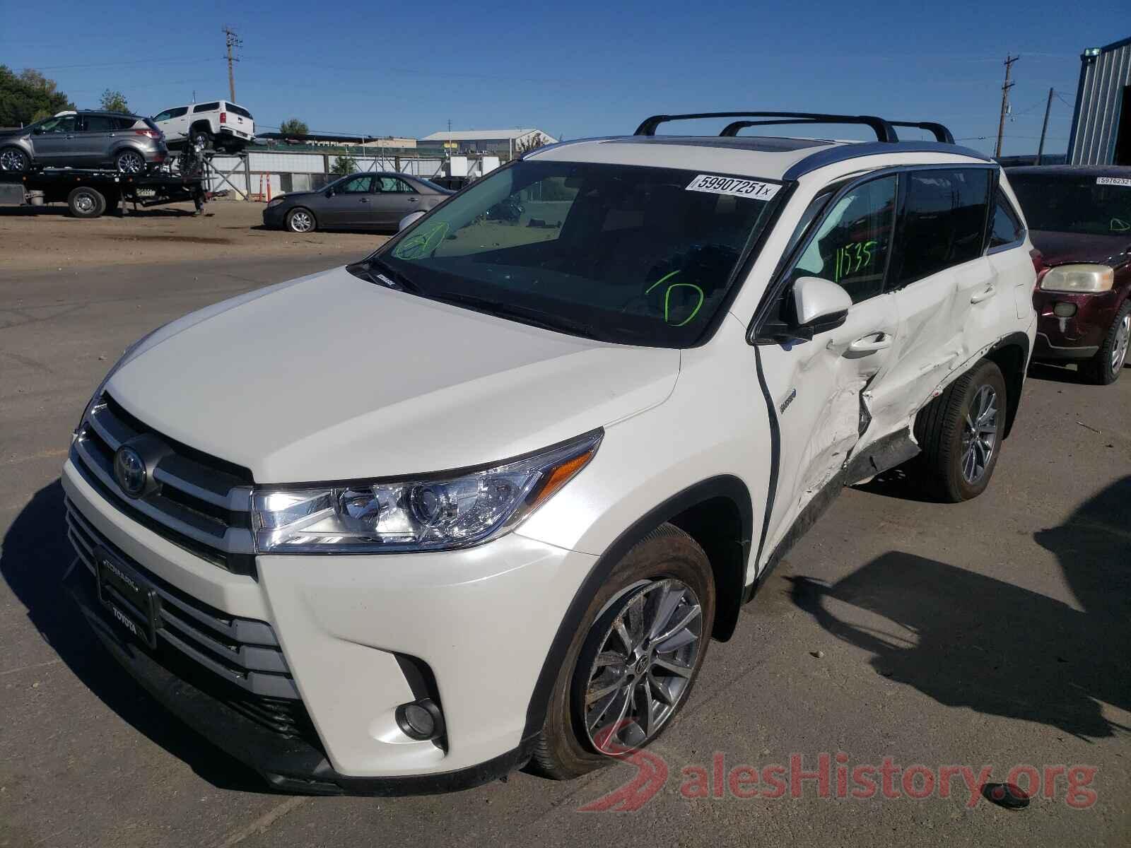 5TDJGRFH2KS078474 2019 TOYOTA HIGHLANDER