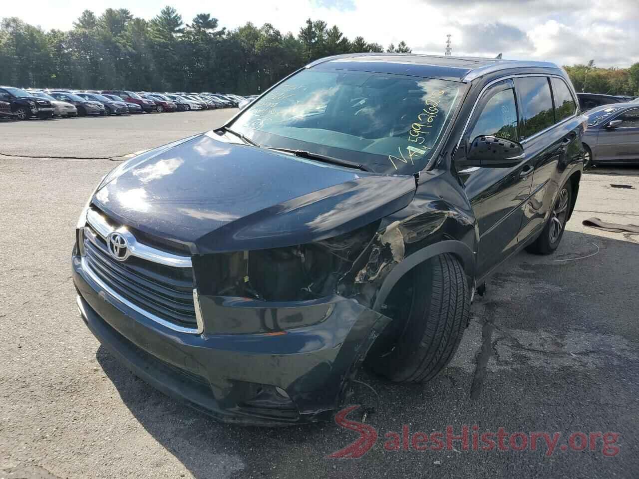 5TDJKRFHXGS318943 2016 TOYOTA HIGHLANDER