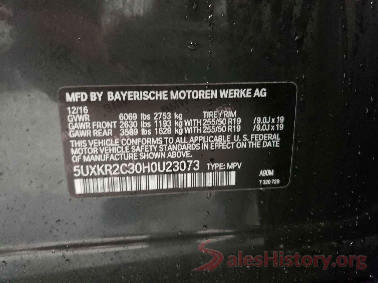 5UXKR2C30H0U23073 2017 BMW X5