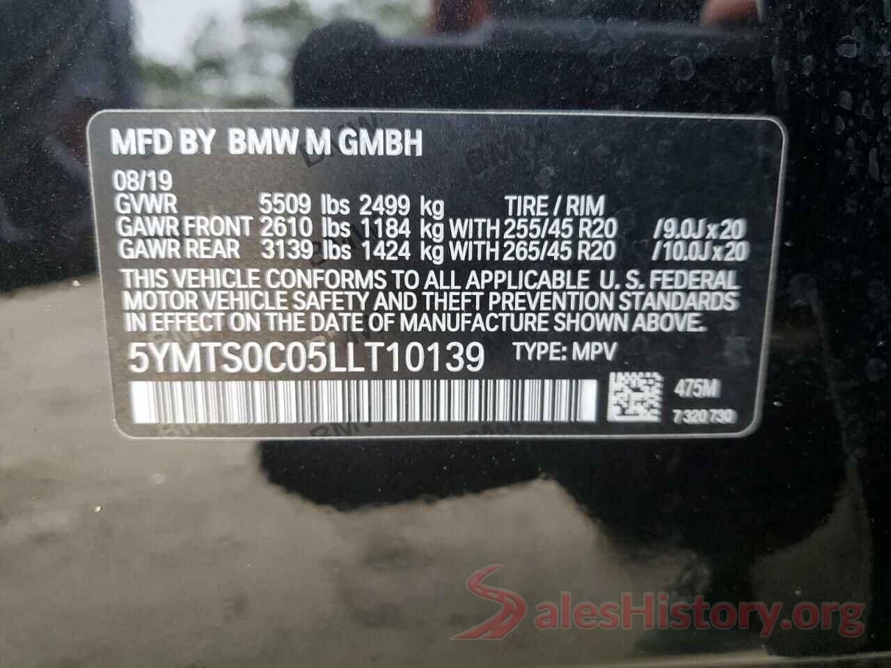 5YMTS0C05LLT10139 2020 BMW X3