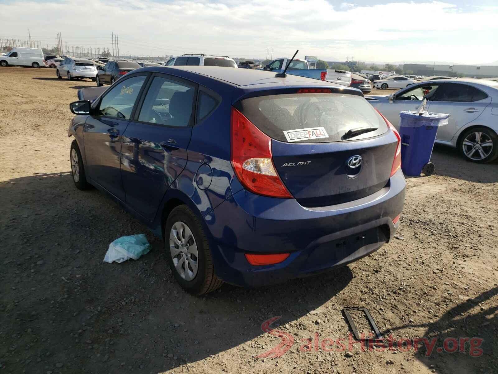 KMHCT5AE1GU274964 2016 HYUNDAI ACCENT