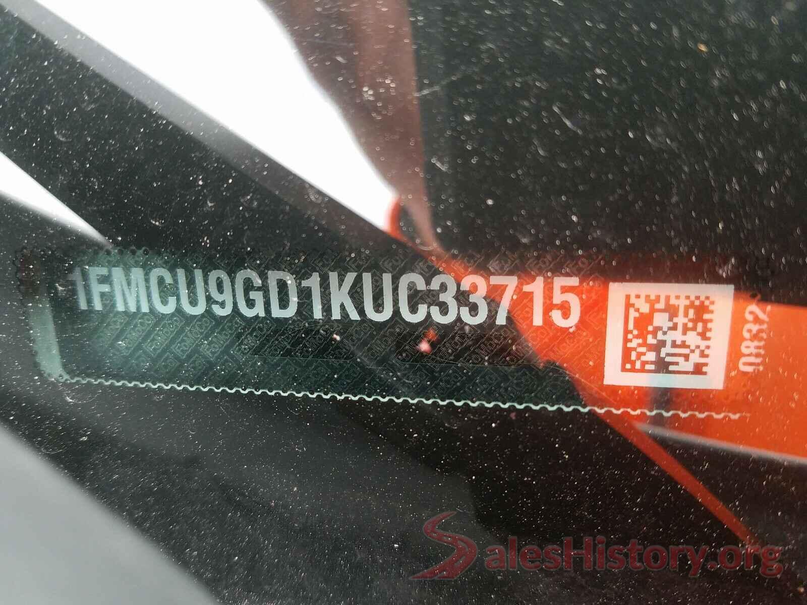 1FMCU9GD1KUC33715 2019 FORD ESCAPE