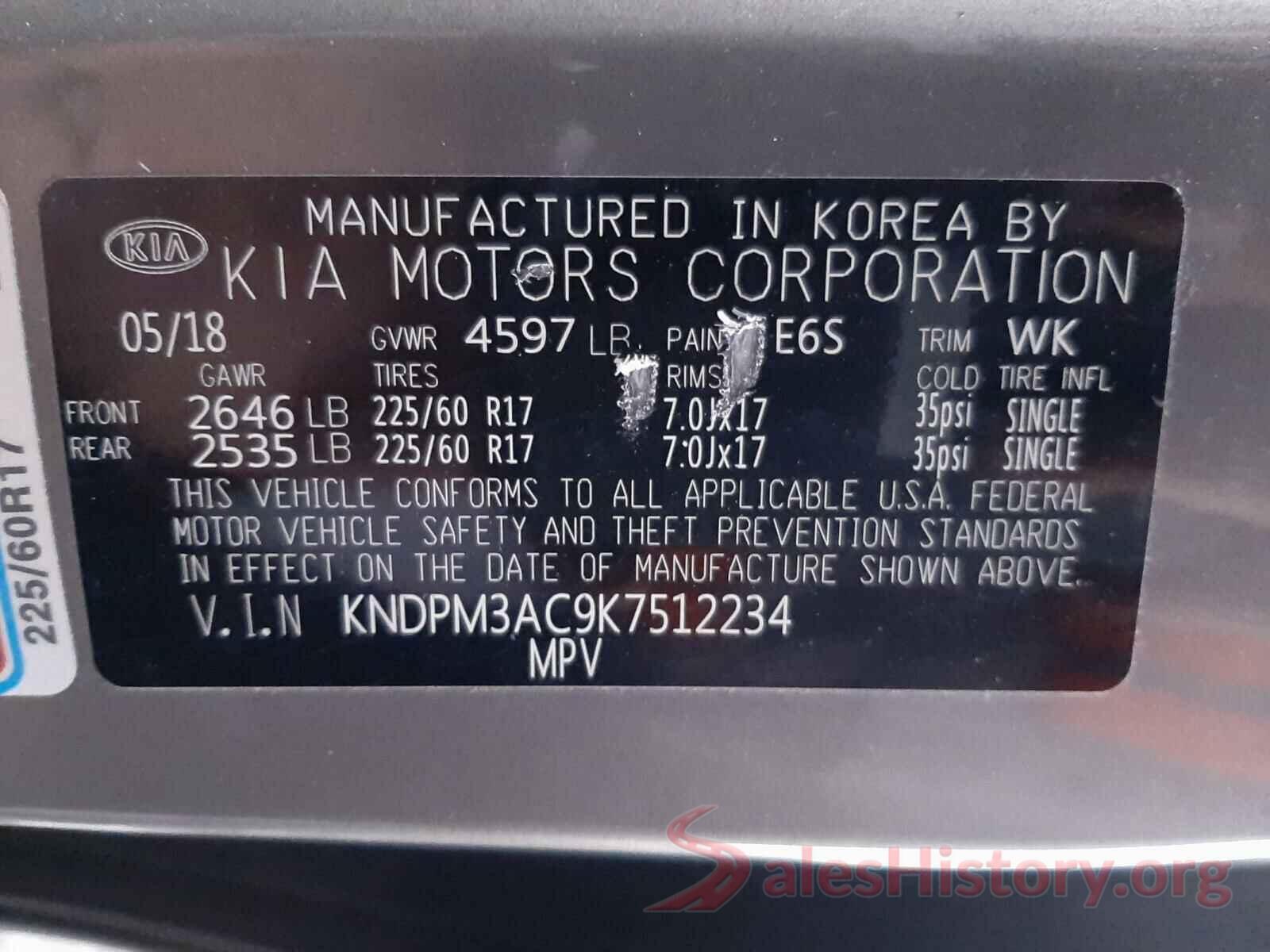 KNDPM3AC9K7512234 2019 KIA SPORTAGE