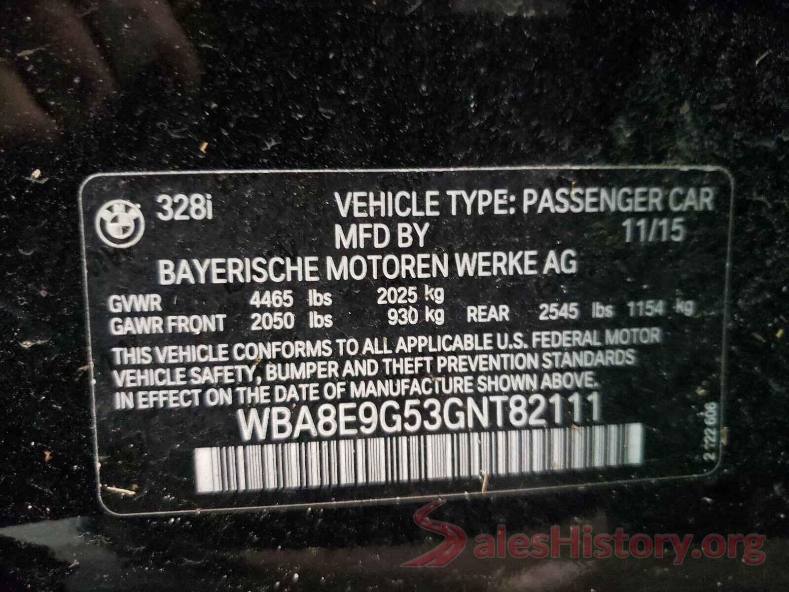 WBA8E9G53GNT82111 2016 BMW 3 SERIES