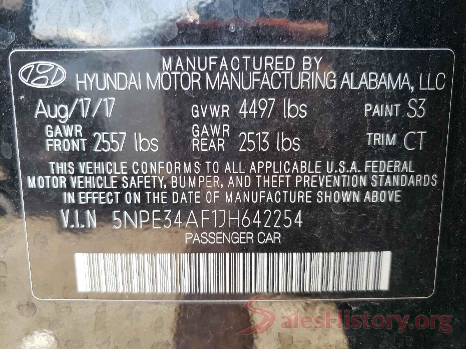 5NPE34AF1JH642254 2018 HYUNDAI SONATA