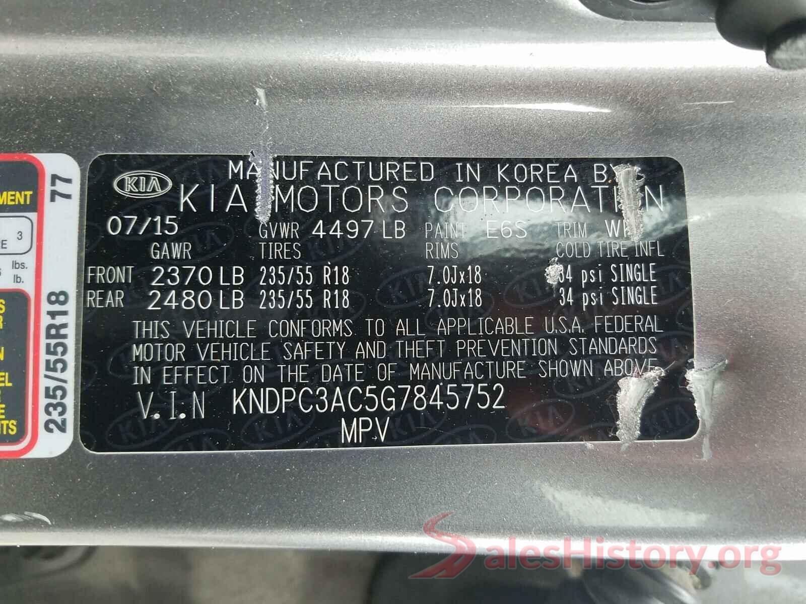 KNDPC3AC5G7845752 2016 KIA SPORTAGE