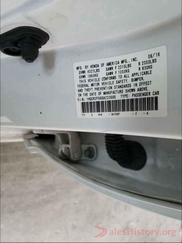 1HGCR2F66GA233686 2016 HONDA ACCORD