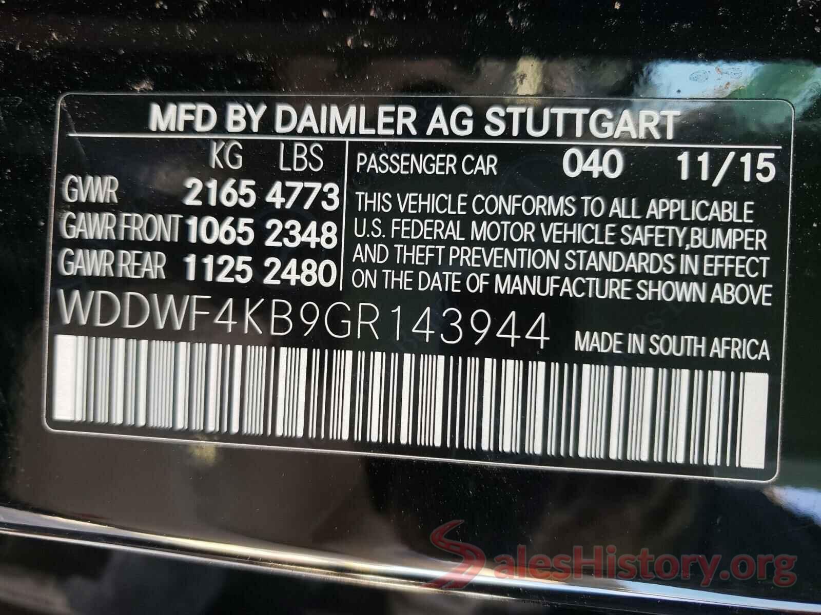 WDDWF4KB9GR143944 2016 MERCEDES-BENZ C CLASS