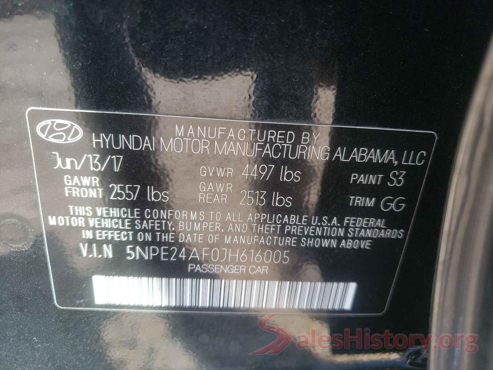 5NPE24AF0JH616005 2018 HYUNDAI SONATA