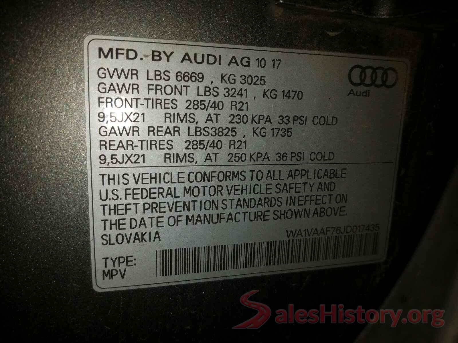 WA1VAAF76JD017435 2018 AUDI Q7