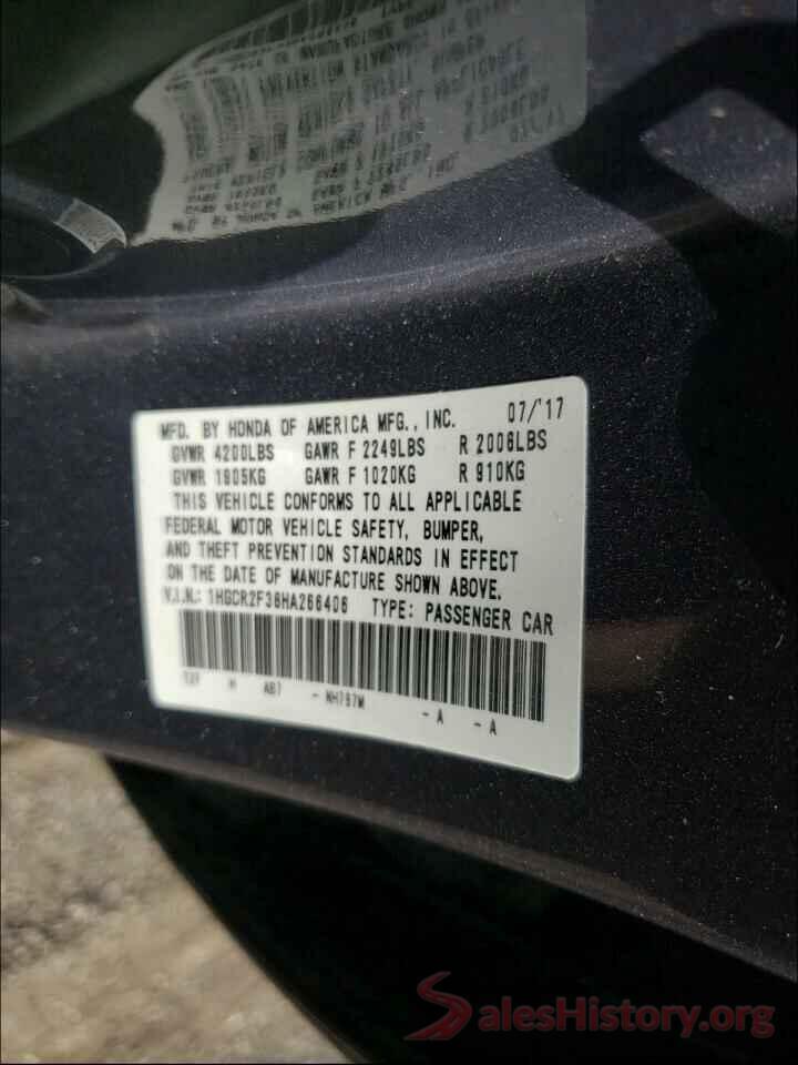 1HGCR2F38HA266406 2017 HONDA ACCORD