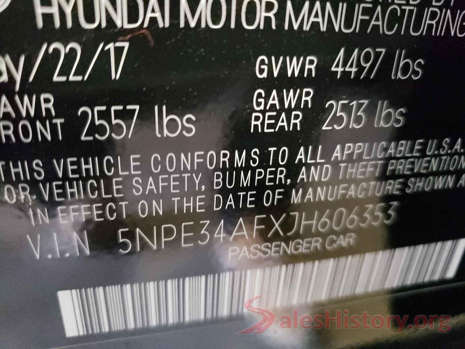 5NPE34AFXJH606353 2018 HYUNDAI SONATA