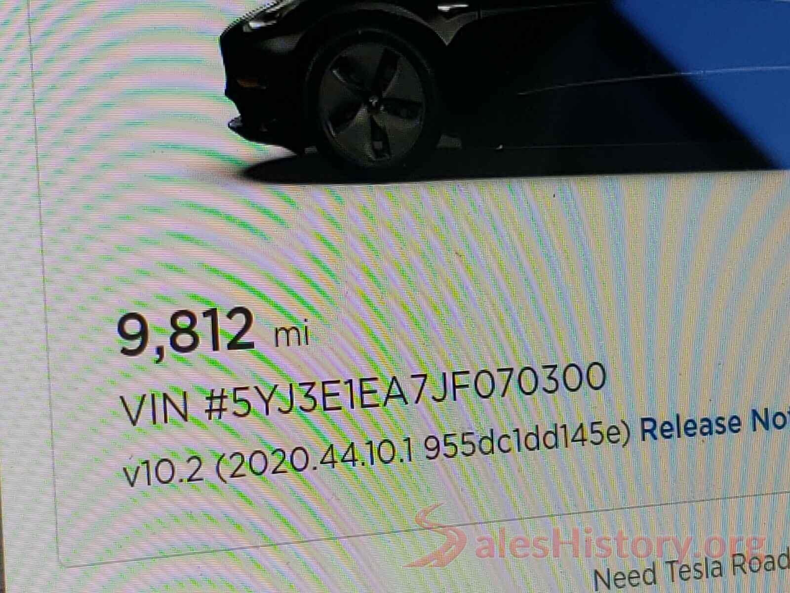 5YJ3E1EA7JF070300 2018 TESLA MODEL 3