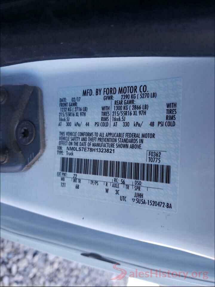 NM0LS7E78H1323821 2017 FORD TRANSIT CO