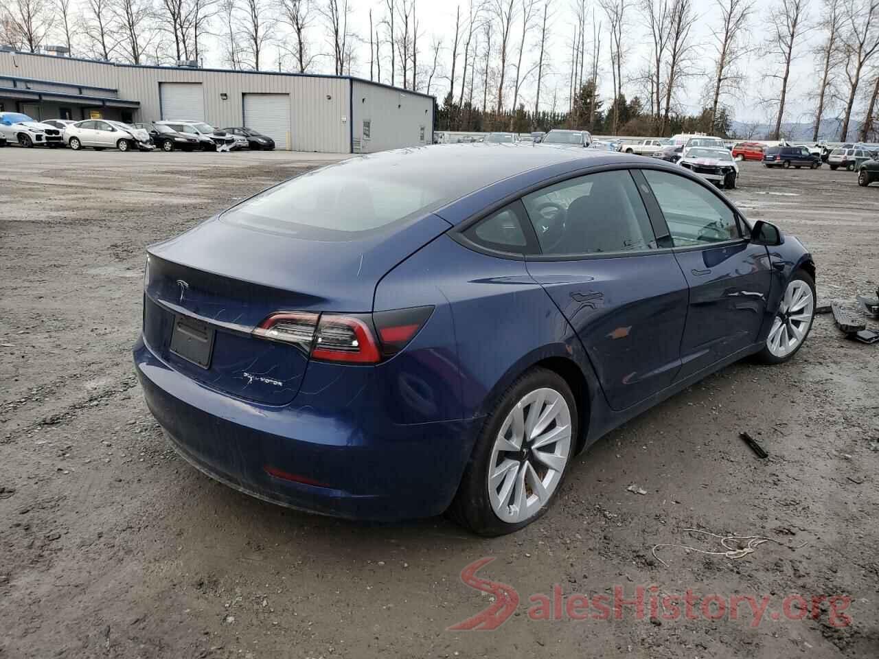 5YJ3E1EBXNF191093 2022 TESLA MODEL 3