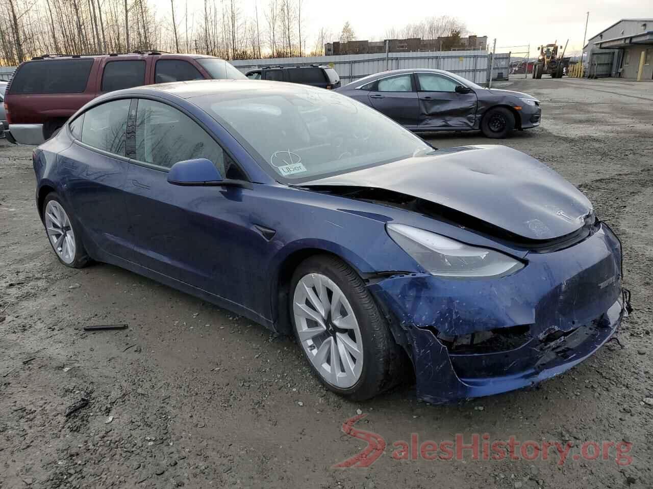 5YJ3E1EBXNF191093 2022 TESLA MODEL 3