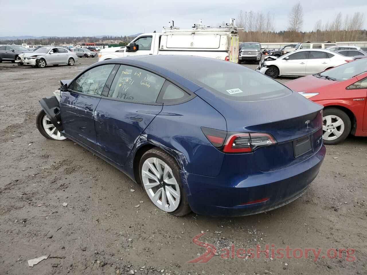 5YJ3E1EBXNF191093 2022 TESLA MODEL 3