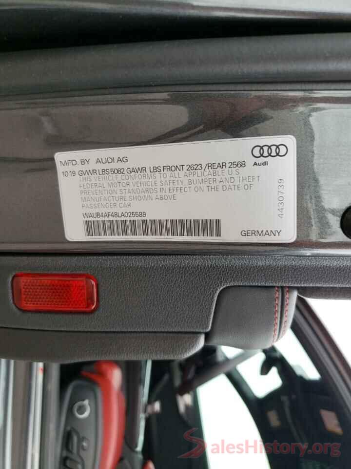 WAUB4AF48LA025589 2020 AUDI S4/RS4