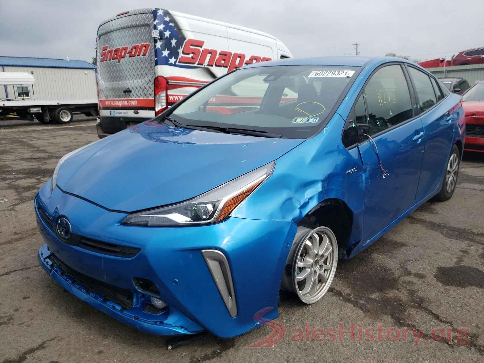 JTDL9RFU2L3020092 2020 TOYOTA PRIUS